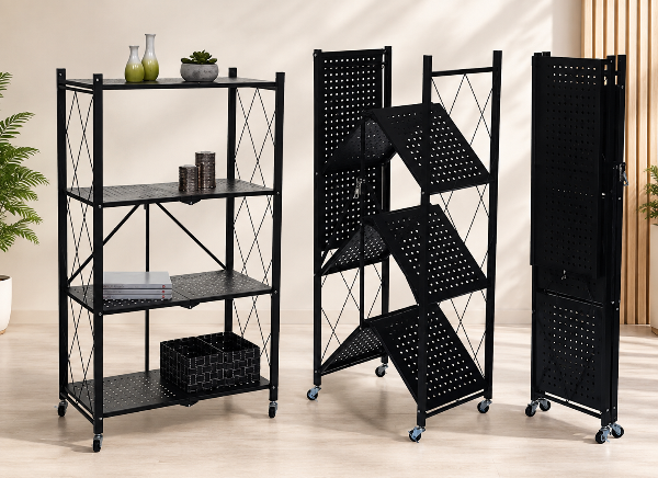 Producto - Estantería organizador plegable metálica 4 niveles reforzado 115x71x34cm