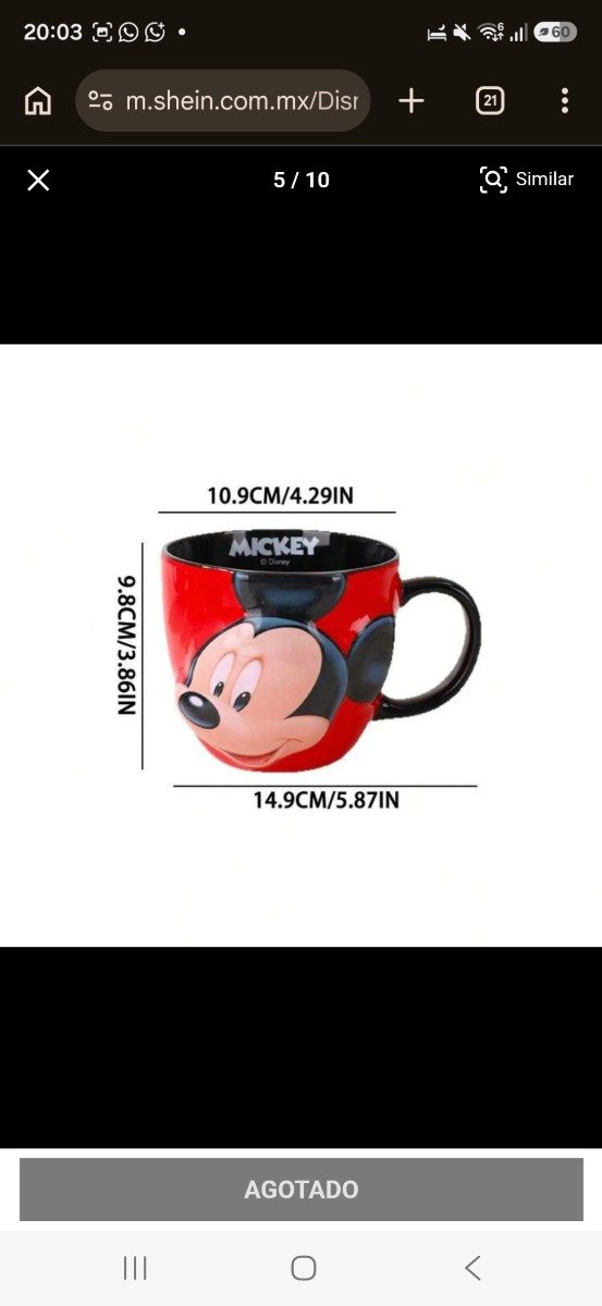 Producto - Taza 3D MICKEY ROJO - 5
