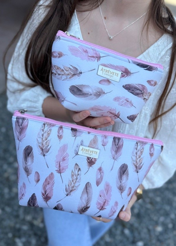 Producto - Set de Neceser XXL y Mini - plumas