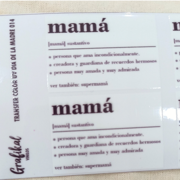 Producto - Transfer UV MAMÁ 014 - 1