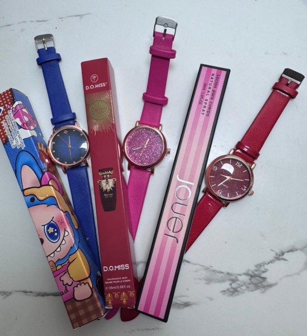 Producto - OT840 RELOJ CORREA ECO CUERO + PERFUME ALTA GAMA