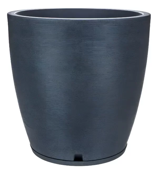 Producto - Maceta Floridis Plástica Grande Rotomoldeada Simil Piedra 69x70 Gris Claro