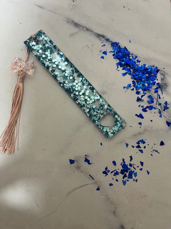 Producto - Señalador glitter celeste