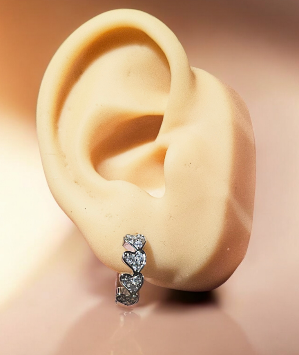 Producto - Argollitas brillo 4 corazones