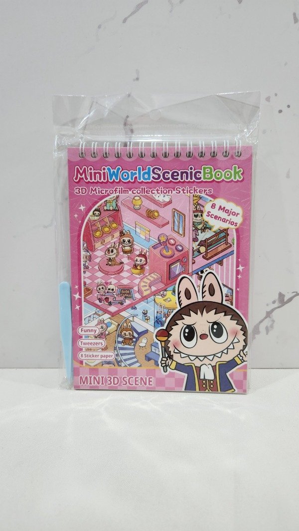 Producto - Libro de stickers Labubu con 8 Escenas