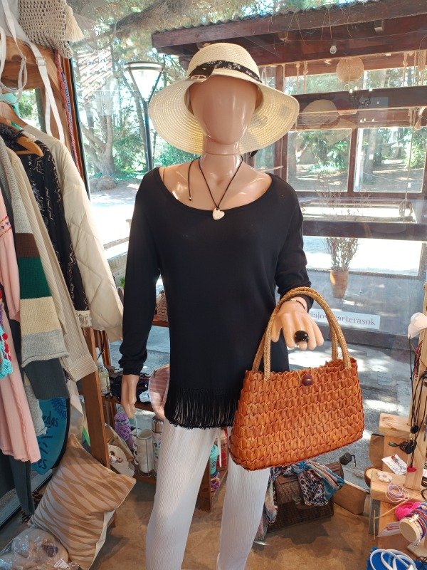 Producto - Remera con Flecos Tejida