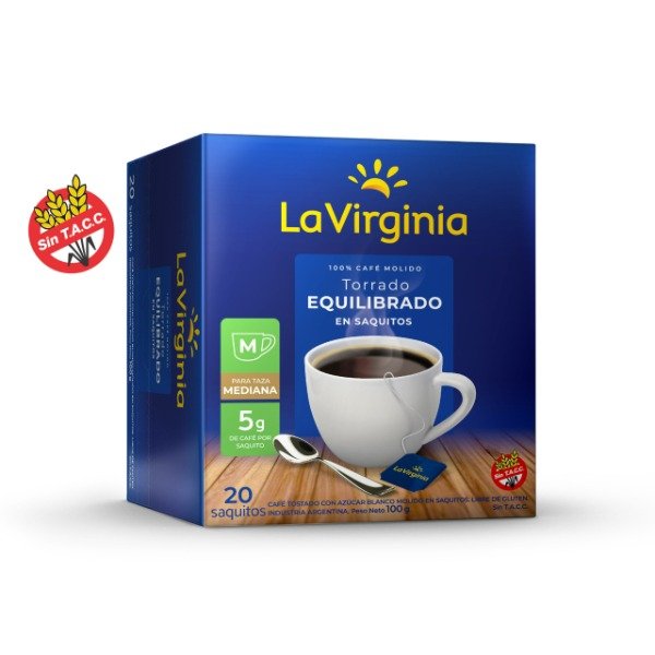 Producto - CAFÉ LA VIRGINIA SAQUITOS torrado 20unid.