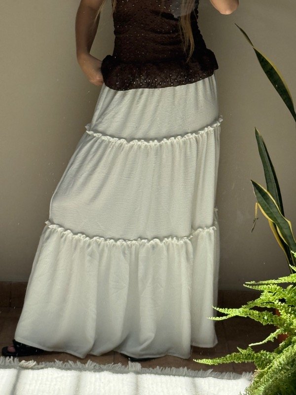 Producto - POLLERA BOHO BLANCA