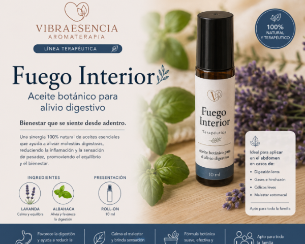 Producto - FUEGO INTERIOR Aceite botánico para el bienestar digestivo - 0