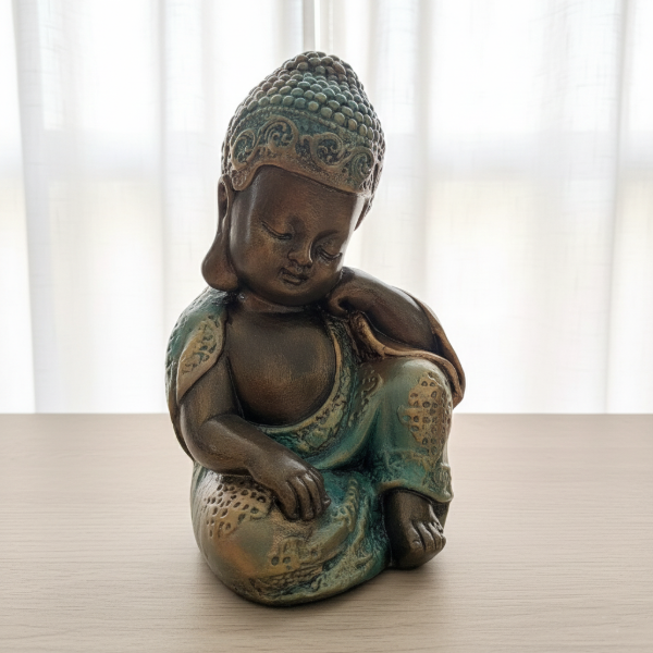 Producto - Monje pensador verde y dorado