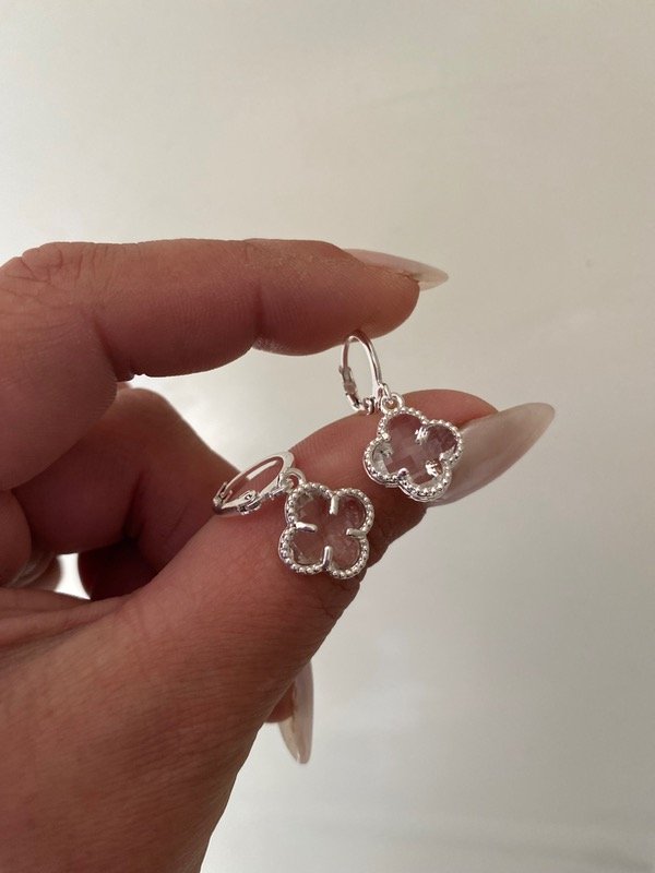 Producto - Argollitas van cleff cristal