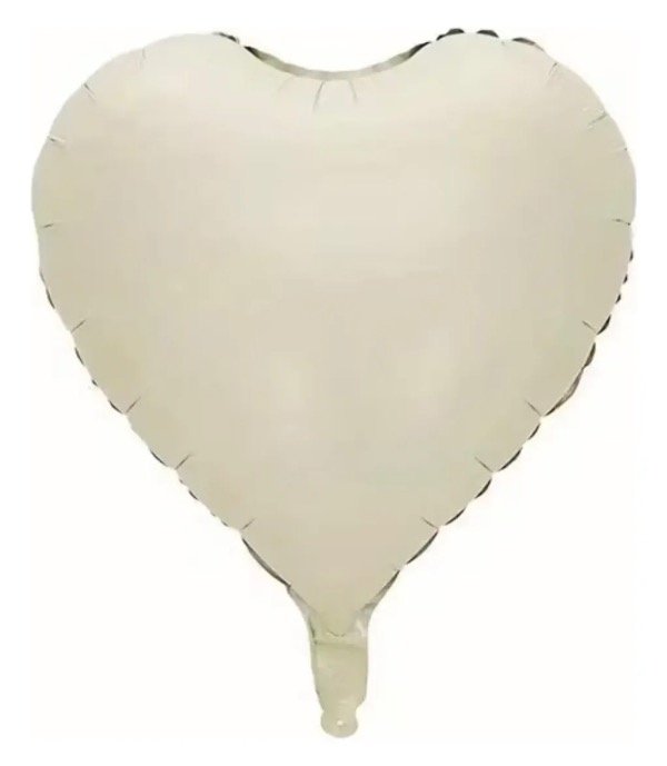 Producto - Globo metalizado corazon crema 45cm