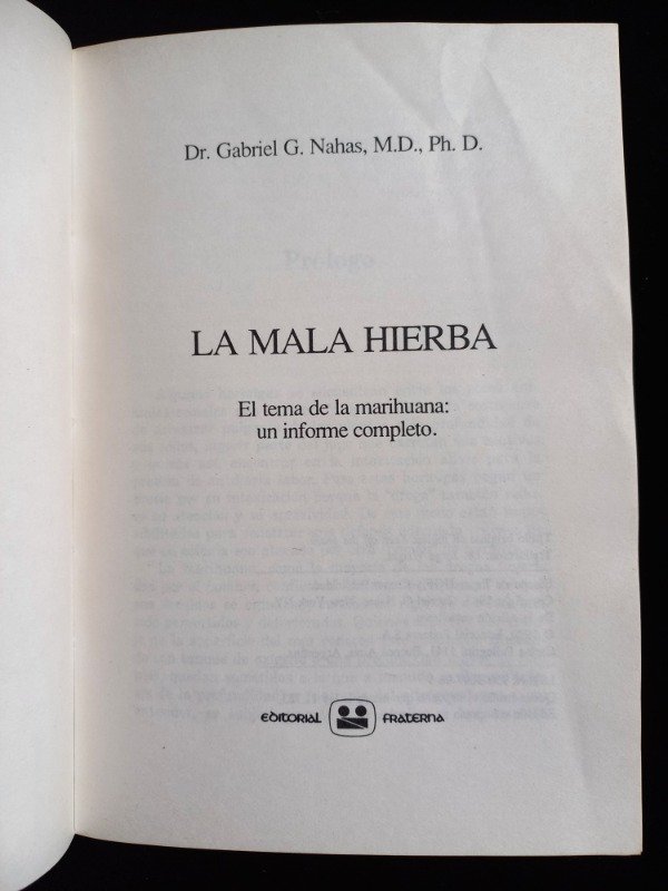 Producto - La mala hierba - Gabriel Nahas - 2
