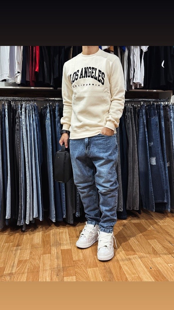 Producto - Buzo Los Ángeles  cuello redondo friza