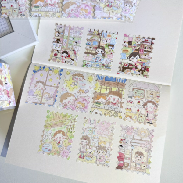 Producto - Sticker Estampilla Cute x10 Unidades