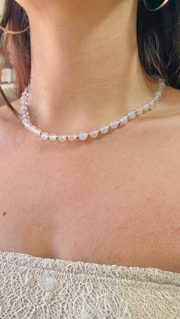 Producto - Gargantilla en Ágata blanca - 0