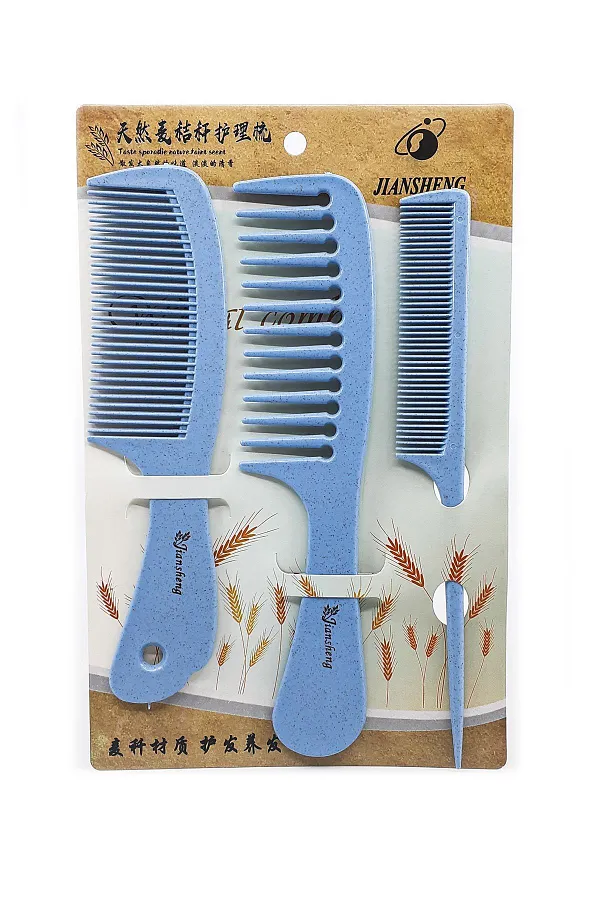 Producto - Set de 3 peines celeste