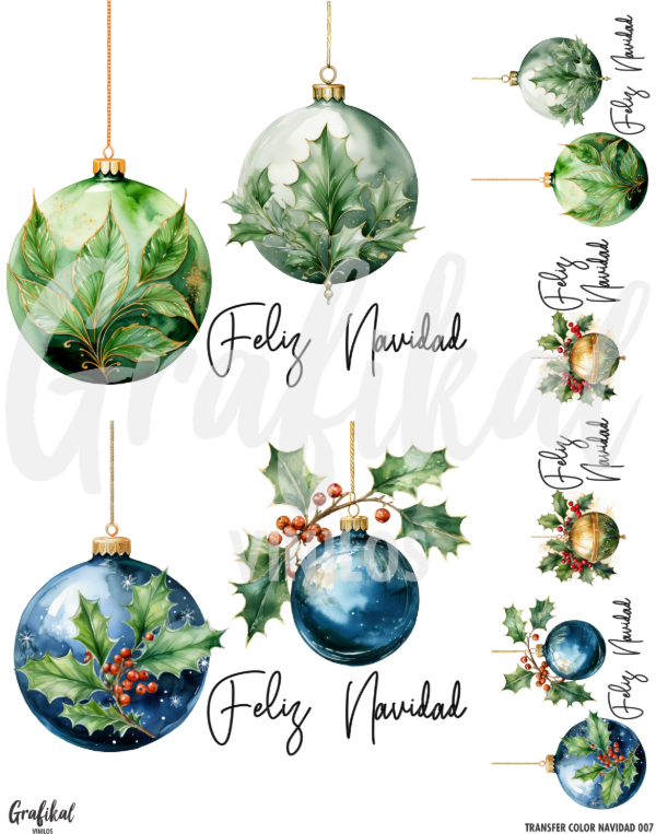 Producto - Transfer Color Navidad 007