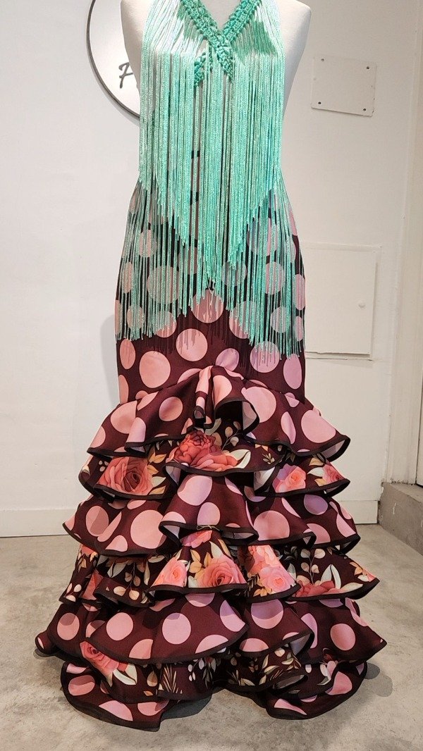 Producto - FALDA. MONETA AZUL FLOR