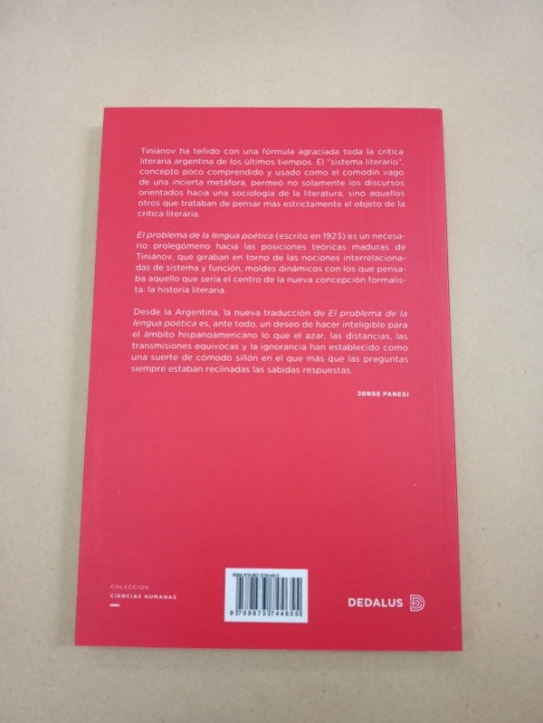 Producto - El problema de la lengua poética - Iuri Tiniánov - Dedalus 2020 - 1