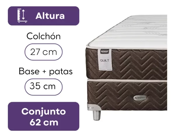Producto - Sommier Springwall Quilt  160x200 - 5