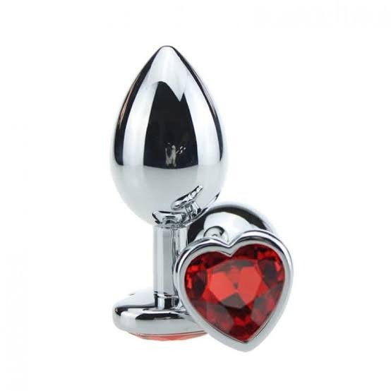 Producto - Plug CORAZON Strass Rojo S
