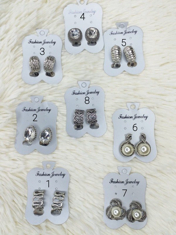 Producto - Aros Clip plateados