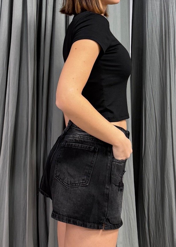 Producto - Short Pollera Lea Negro - 1