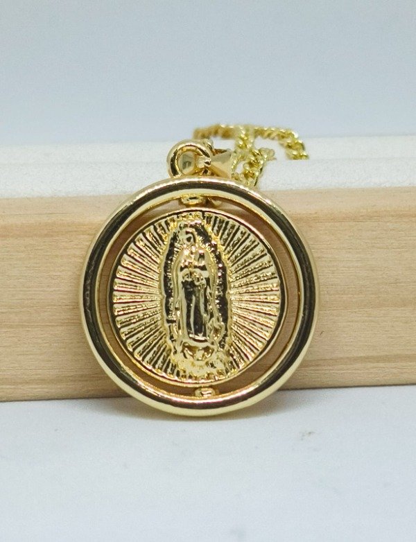 Producto - Virgen de Guadalupe Giratoria en Goldfilled - 0