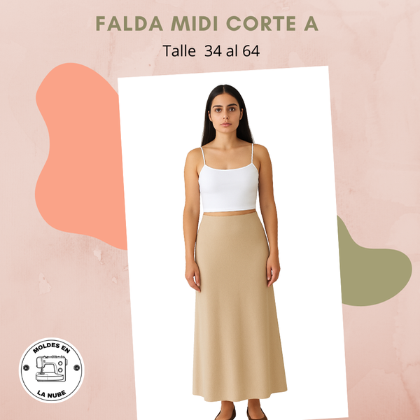 Producto - Falda midi corte A