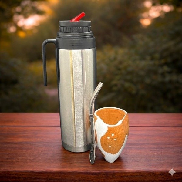 Producto - Mate Ranchero + Termo grabado + Bomb.