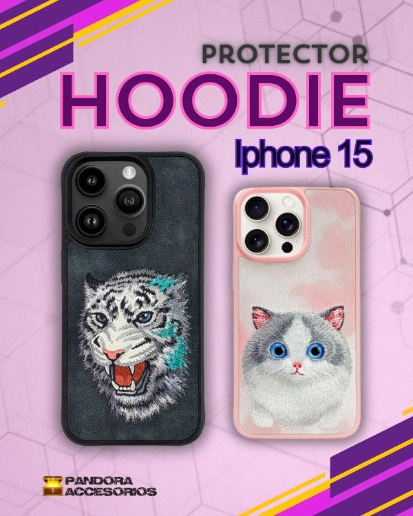 Producto - Funda Hoodie 3D Diseño Iphone 15 - 0