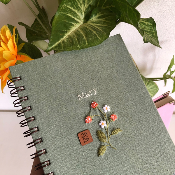 Producto - Agenda anillada personalizada bordado+nombre