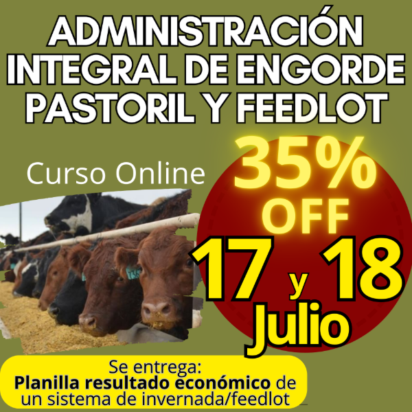 Producto - Curso Online: Administración Integral de Engorde Pastoril y Feedlot