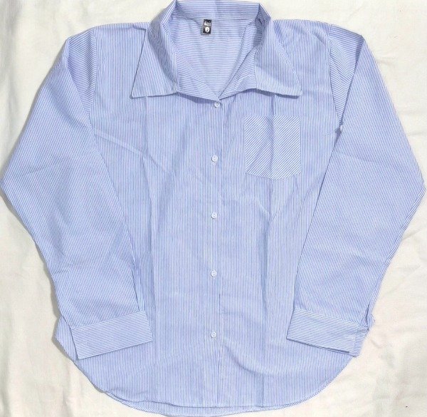 Producto - Camisa fibrana rayada (celeste)