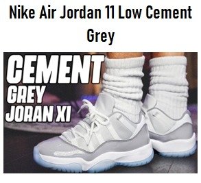 Producto - Nike Air Jordan 11 Low Cement Grey