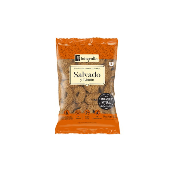 Producto - Galletitas integrales con salvado y limón Integralia