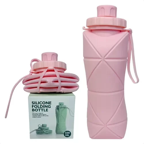 Producto - Botella Plegable Rosa 500ml