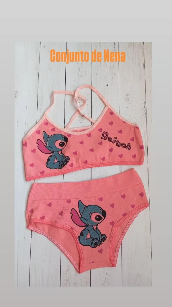 Producto - CONJUNTO DE NENA STITCH NARANJA