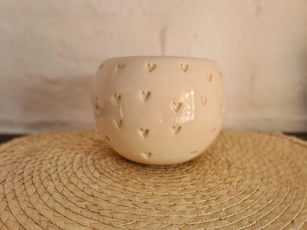 Producto - Maceta de Ceramica Bocha Corazones