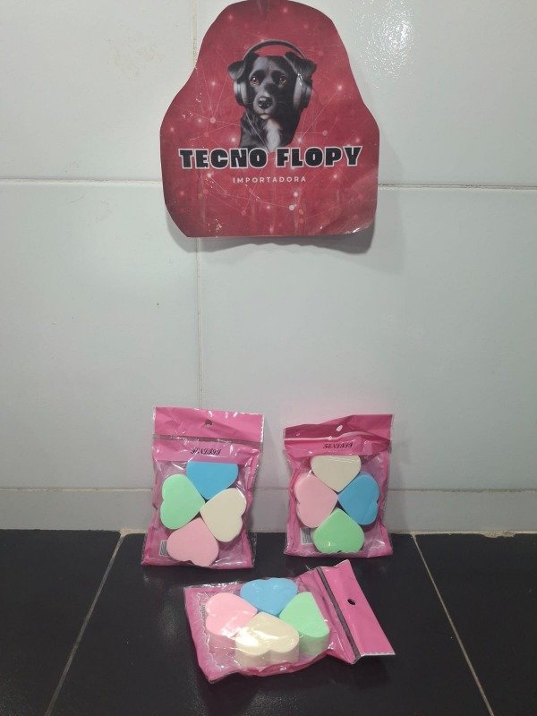 Producto - esponja maquillaje corazon x4