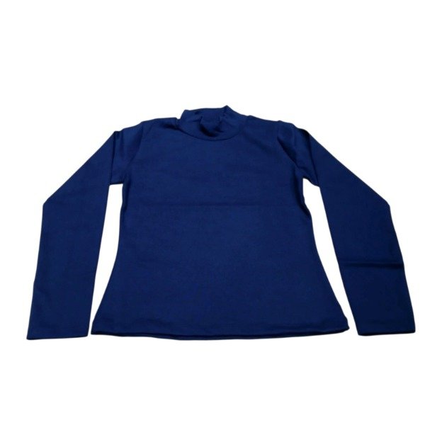 Producto - Media polera de algodón Ribb Dama T.U azul