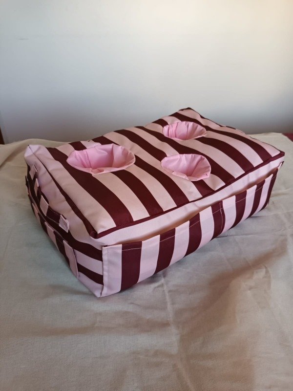 Producto - Set Matero Completo BySophi - Almohadón + Accesorios - Rosa y Bordo - 1