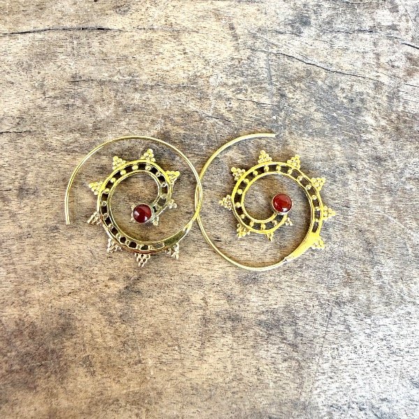 Producto - Aros Asha Bronce Granate