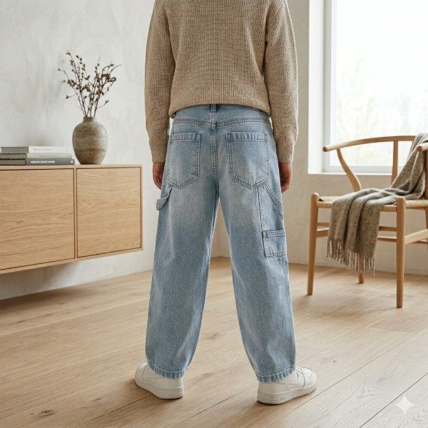 Producto - ean Cargo Wide Leg Celeste Teens (JEA-14)