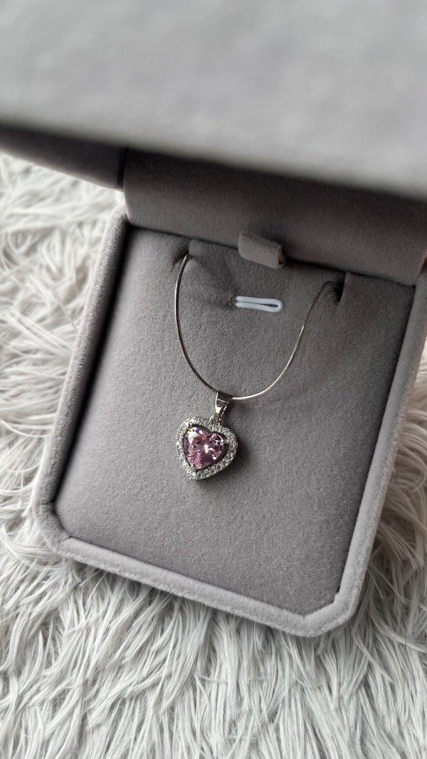 Producto - Collar luz cristal rosa - 1