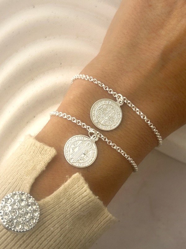 Producto - PULSERA DE PLATA SAN BENITO 0191