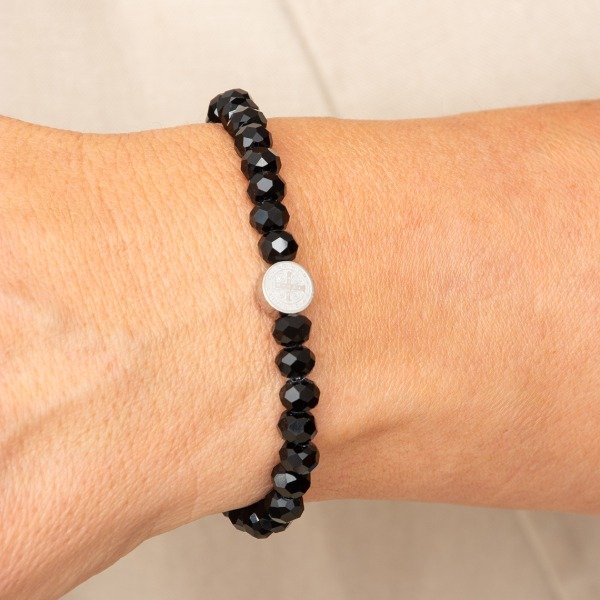 Producto - Pulsera Acero San Benito + Cristales Natalia