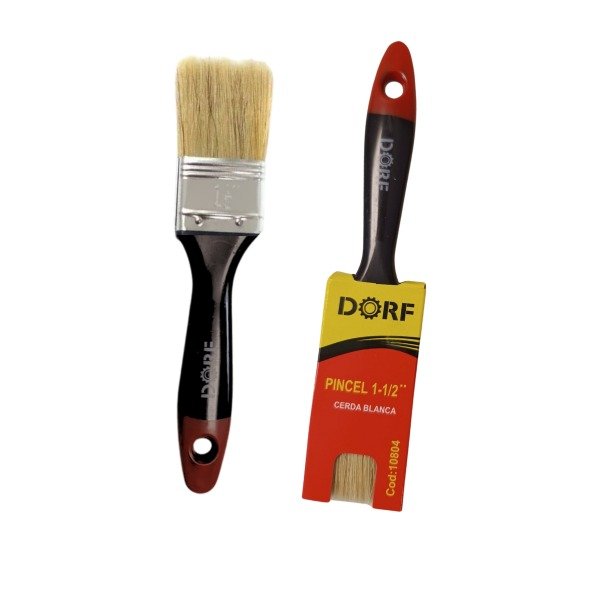 Producto - 10804    PINCEL VIROLA 1 CERDA BLANCA 1-1/2"  DORF