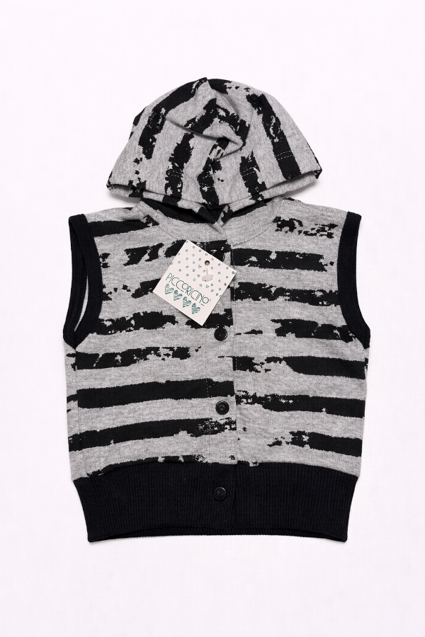 Producto - Chaleco con capucha rayado